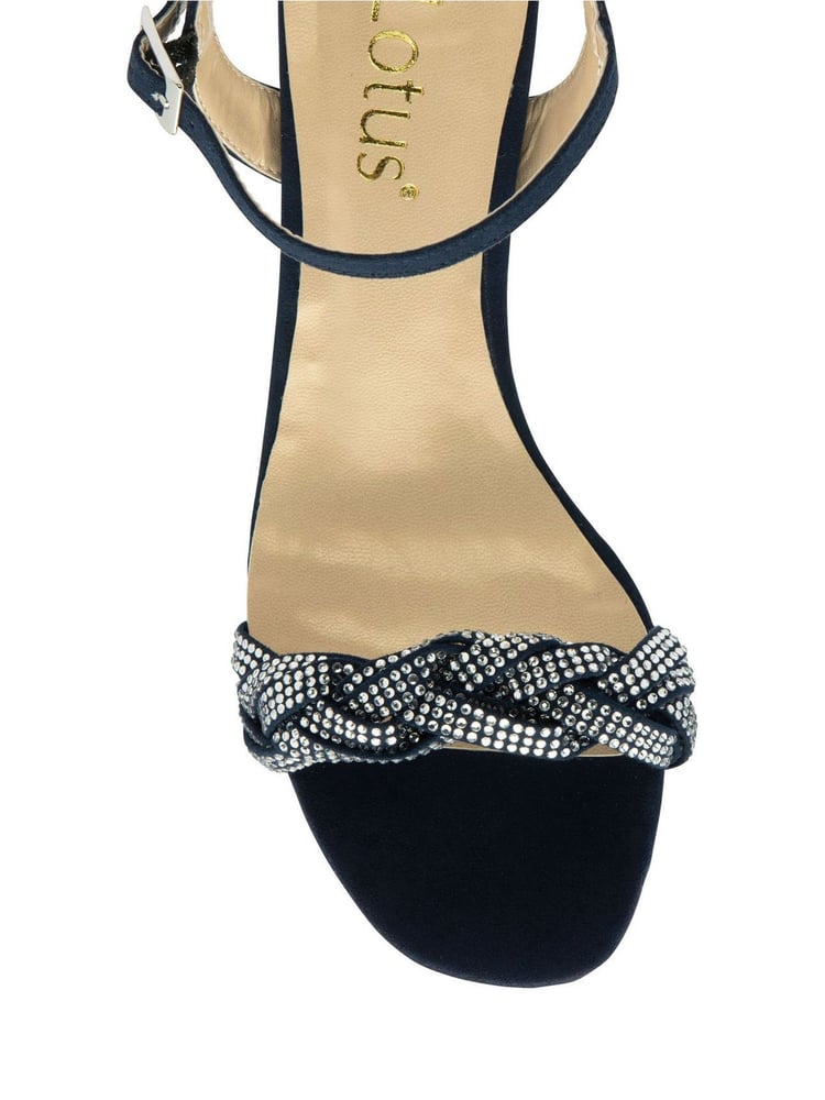 Lotus Blue Open-Toe Heeled Sandals - Image 4 of 4