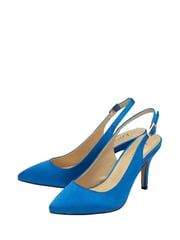 Lotus Blue Slingback Court Shoes - Image 2 of 4