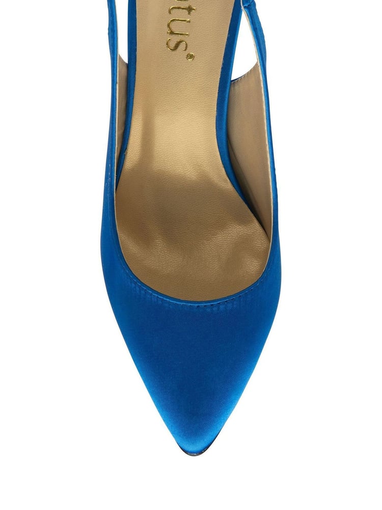 Lotus Blue Slingback Court Shoes - Image 4 of 4