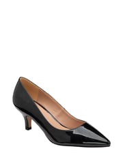 Lotus Black Kitten-Heel Court Shoes - Image 1 of 4