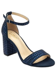 Lotus Blue Open-Toe Heeled Sandals - Image 1 of 4