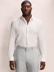 White Muscle Fit Motionflex Textured Shirt - Image 1 of 8