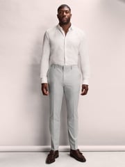 White Muscle Fit Motionflex Textured Shirt - Image 4 of 8