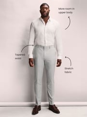 White Muscle Fit Motionflex Textured Shirt - Image 5 of 8