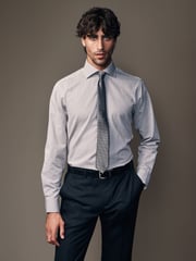 Neutral Brown Texture Regular Fit Shirt And Tie Pack - Image 1 of 10