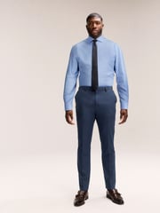 Mid Blue Muscle Fit Motionflex Textured Shirt - Image 2 of 8