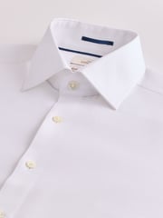 Textured Fig Purple Regular Fit Long Sleeve Single Cuff Shirt - Image 6 of 7
