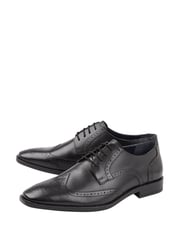 Lotus Charcole Black Leather Lace-Up Brogues - Image 2 of 4