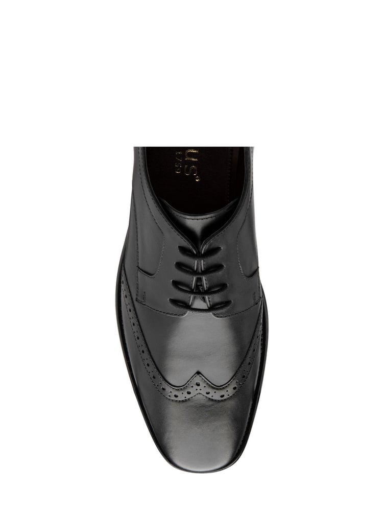 Lotus Black Leather Lace-Up Brogues - Image 4 of 4