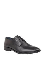 Lotus Black Olive Leather Derby Shoes - Image 1 of 4