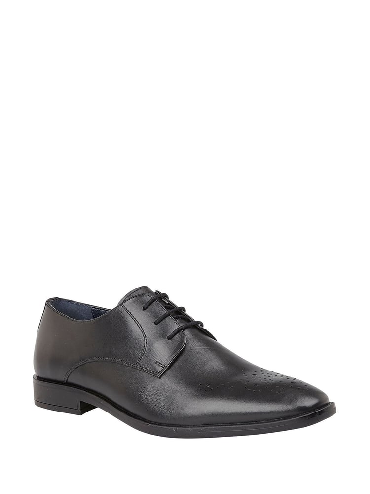 Lotus Black Olive Leather Derby Shoes - Image 1 of 4