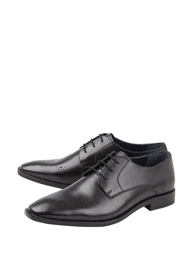 Lotus Black Olive Leather Derby Shoes - Image 2 of 4