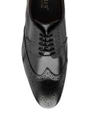 Lotus Jet Black Leather Lace-Up Brogues - Image 4 of 4