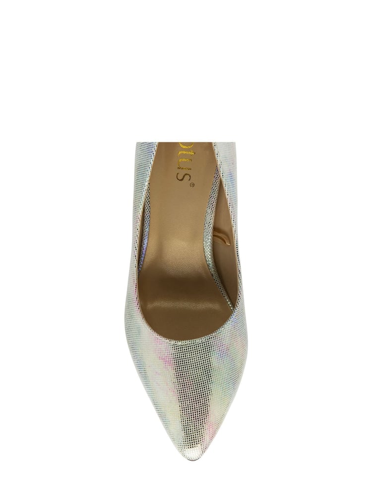 Lotus Silver Stiletto-Heel Court Shoes - Image 4 of 4