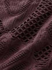Burgundy Red Scoop Neck Lace Tank - Image 6 of 6