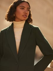 Friends Like These Khaki Green Tailored Single Button Coat - Image 3 of 4