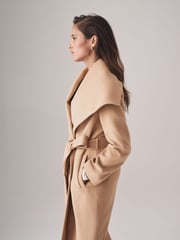 The Set Camel Belted Wrap Coat - Image 4 of 6