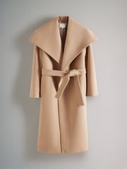 The Set Camel Belted Wrap Coat - Image 5 of 6