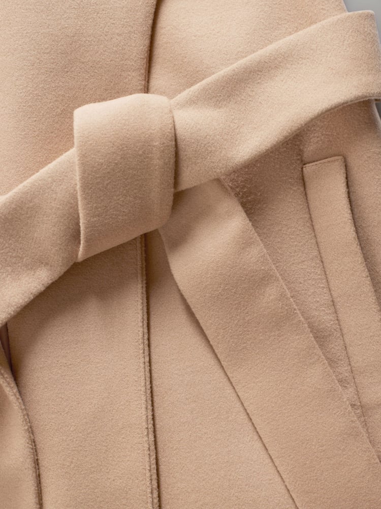The Set Camel Belted Wrap Coat - Image 6 of 6