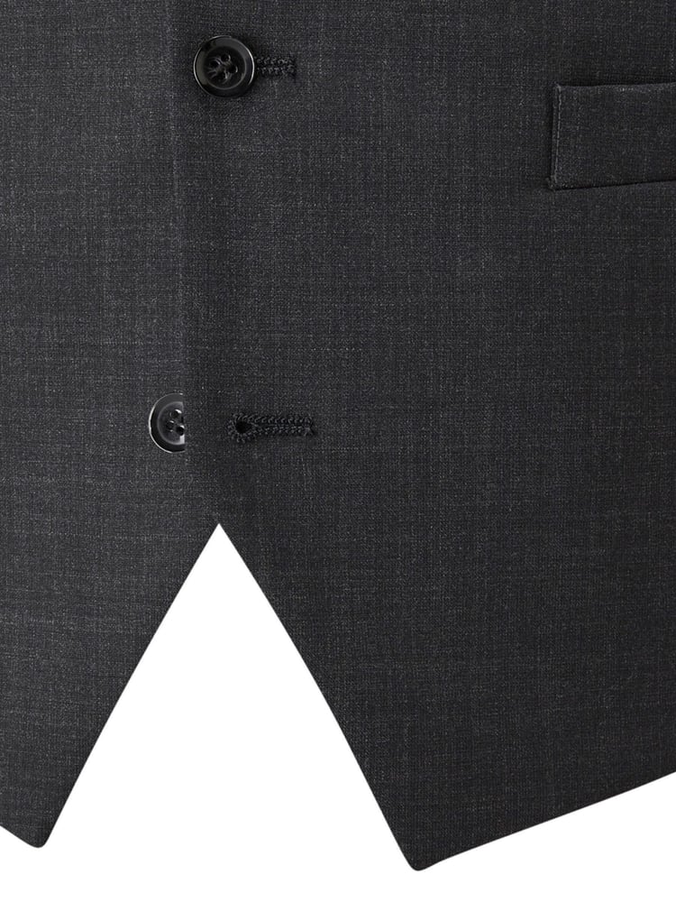 Skopes Charcoal Grey Single Breasted Wool Rich Darwin Suit Waistcoat - Image 4 of 4