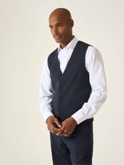 Skopes Navy Blue Single Breasted Wool Rich Darwin Suit Waistcoat - Image 1 of 4