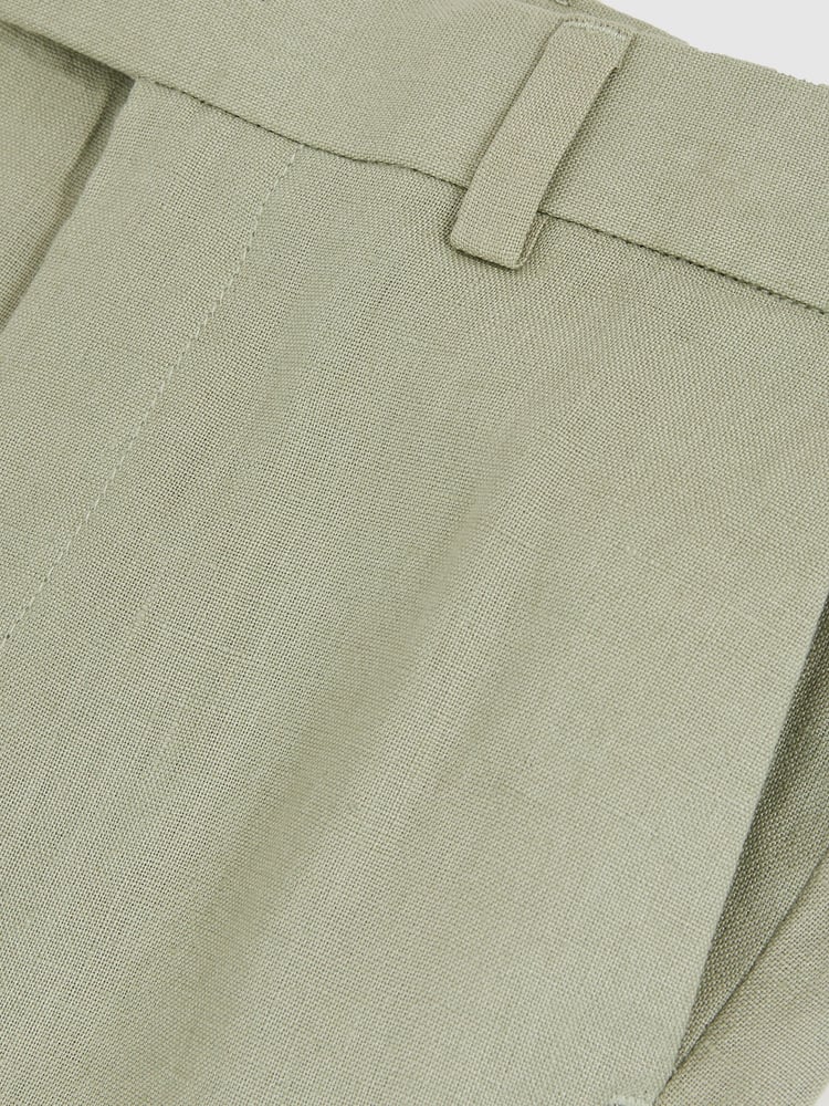 Reiss Apple Kin 9-13 yrs Slim Fit Linen Adjustable Trousers - Image 4 of 4