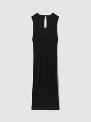Reiss Black Lucia Corset Detail Jersey Maxi Dress - Image 2 of 6