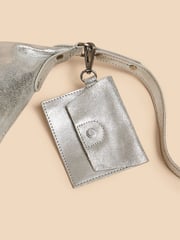 White Stuff Silver Tone Fern Leather Cross-Body Bag - Image 3 of 4
