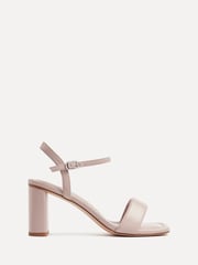 Linzi Nude Balfour Block Heeled Sandals With Padded Front Strap - Image 2 of 5