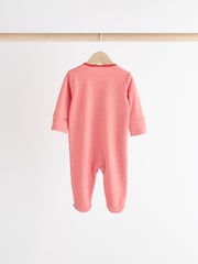 Red/Blue Baby Embroidered Sleepsuits 3 Pack (0mths-2yrs) - Image 4 of 11