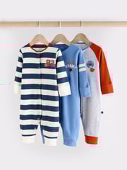 Bright Baby Footless Sleepsuits 3 Pack (0mths-3yrs) - Image 1 of 13