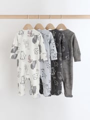 Black/White Baby Sleepsuits 4 Pack (0mths-2yrs) - Image 6 of 13