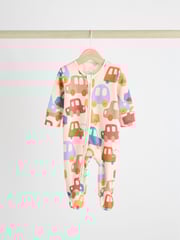Bright Baby 2 Way Zip Sleepsuits 3 Pack (0mths-2yrs) - Image 3 of 12