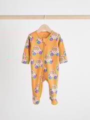 Bright Baby 2 Way Zip Sleepsuits 3 Pack (0mths-2yrs) - Image 4 of 12