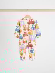 Bright Baby 2 Way Zip Sleepsuits 3 Pack (0mths-2yrs) - Image 5 of 12