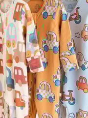 Bright Baby 2 Way Zip Sleepsuits 3 Pack (0mths-2yrs) - Image 6 of 12