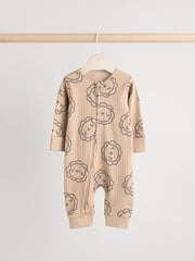 Navy Baby Two Way Zip Footless 100% Cotton Sleepsuits 3 Pack (0mths-3yrs) - Image 4 of 12