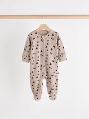 Monochrome Baby 2 Way Zip Sleepsuits 3 Pack (0mths-2yrs) - Image 3 of 13