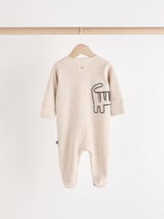 Monochrome Baby 2 Way Zip Sleepsuits 3 Pack (0mths-2yrs) - Image 6 of 13