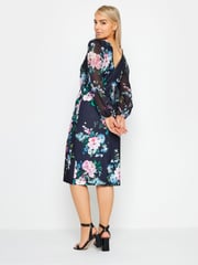 M&Co Blue Chiffon Sleeve Shift Dress - Image 3 of 4