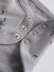 Teal Blue 7 Pack Baby Bodysuits - Image 13 of 13