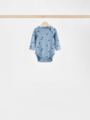 Teal Blue 7 Pack Baby Bodysuits - Image 3 of 13