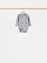 Teal Blue 7 Pack Baby Bodysuits - Image 5 of 13