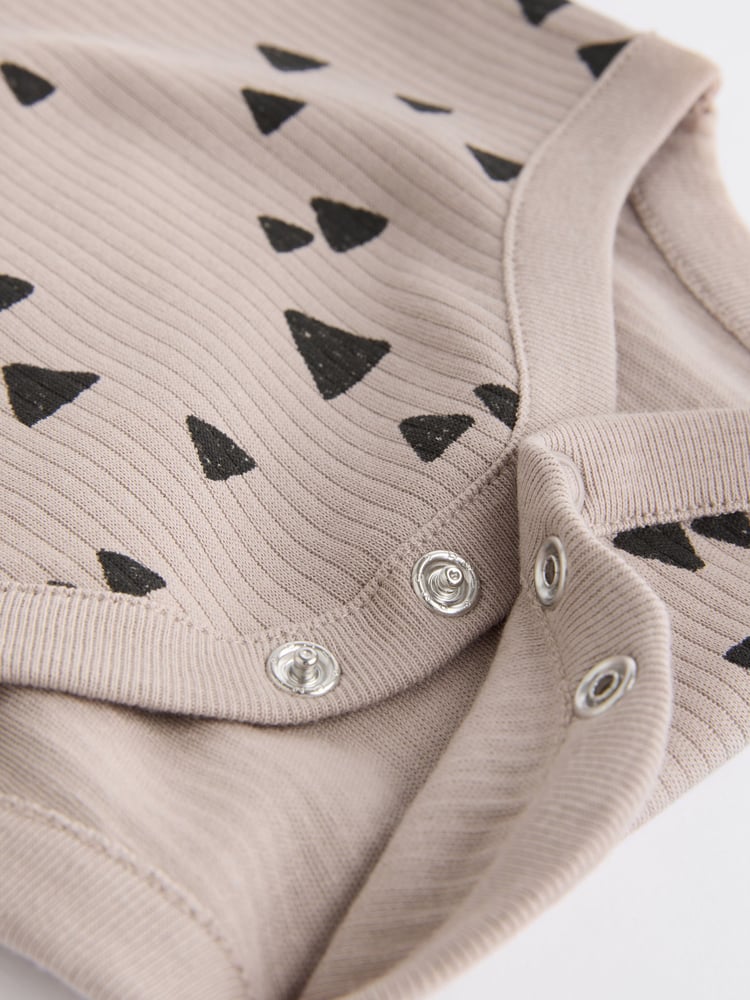 Neutral 3 Pack Baby Rib Bodysuits - Image 10 of 10