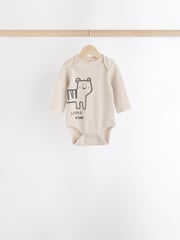 Neutral 3 Pack Baby Rib Bodysuits - Image 3 of 10
