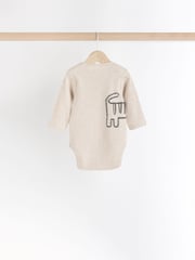 Neutral 3 Pack Baby Rib Bodysuits - Image 4 of 10