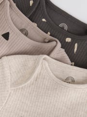 Neutral 3 Pack Baby Rib Bodysuits - Image 8 of 10