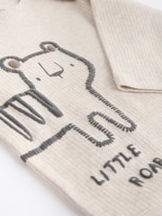 Neutral 3 Pack Baby Rib Bodysuits - Image 9 of 10