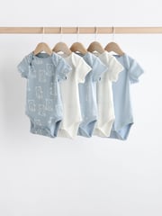 Blue Bear Baby Bodysuits 5 Pack - Image 1 of 13