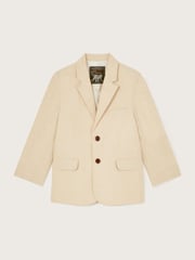 Monsoon Natural Smart Pocket Detail Cotton/Linen Mix Blazer - Image 2 of 4